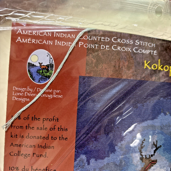 Janlynn Kokopelli Christmas Counted Cross Stitch Kit #126-24 2000 Holiday NEW - Picture 2 of 7